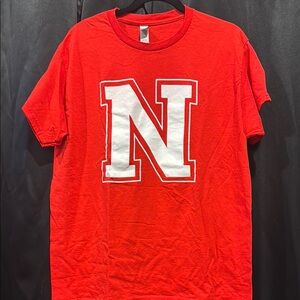 Gildan Red and White Short Sleeve Tee